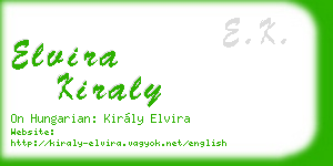 elvira kiraly business card