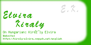 elvira kiraly business card